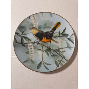 W.S. George Dawn's Radiance Collector Plate Baltimore Oriole Gold Trim